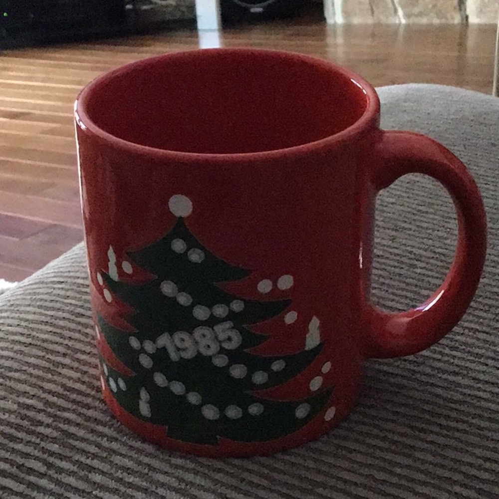 Christmas Tree Red Mugs Dated 1985 Waechtersbach